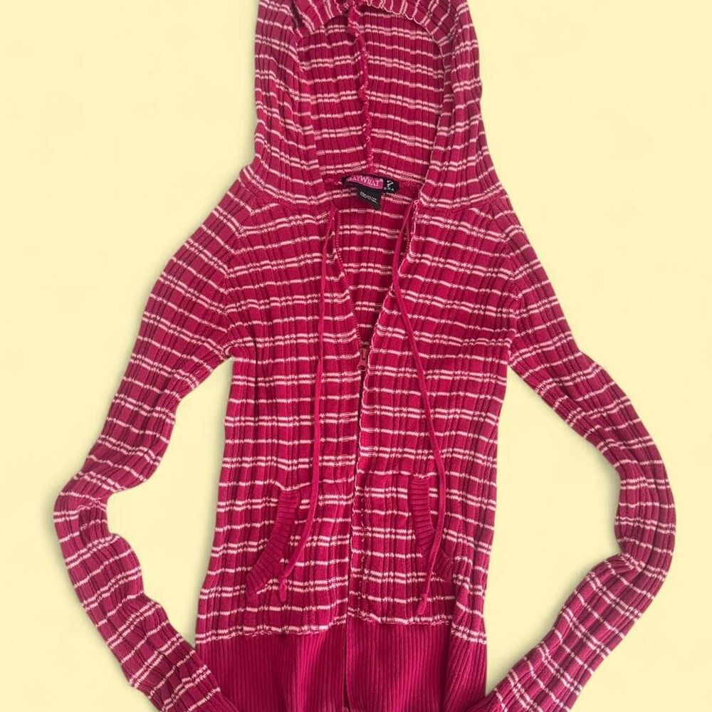 Say-what Women's Pink and Red Hoodie